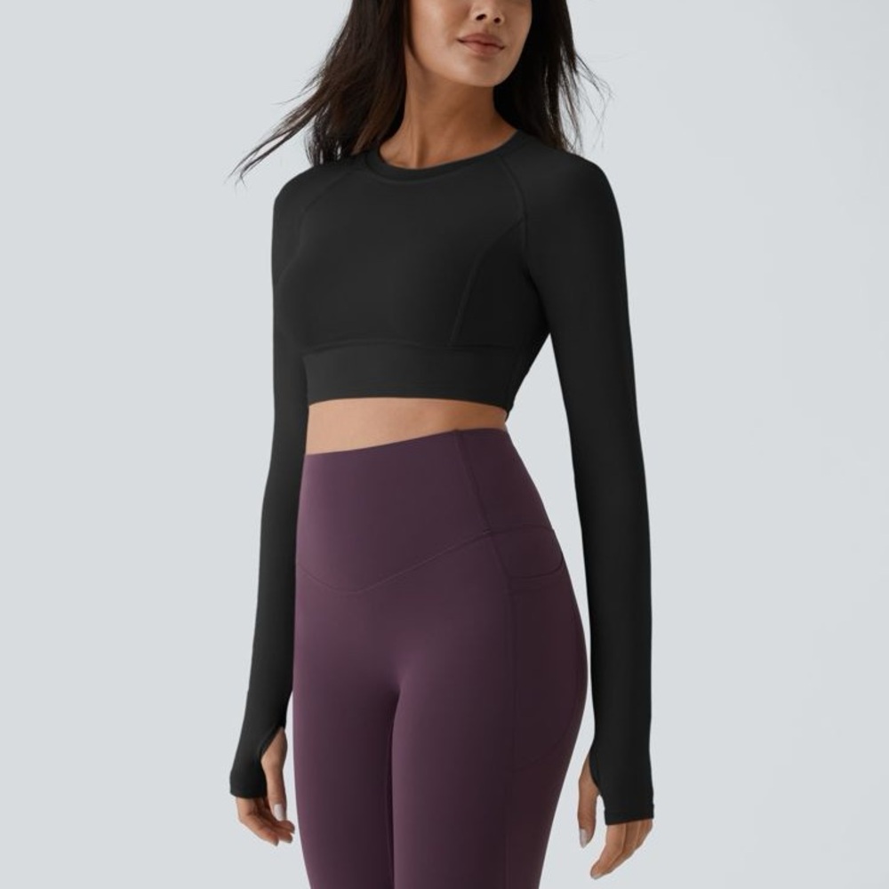 🩷5/$25🩷HALARA Black Long Sleeve Crop Top